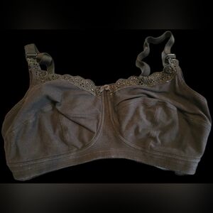 Chic Black Lace Detail Nursing Bra